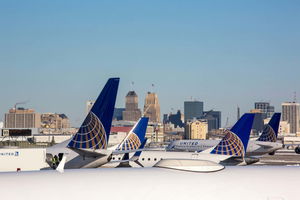 United planes parked at airport