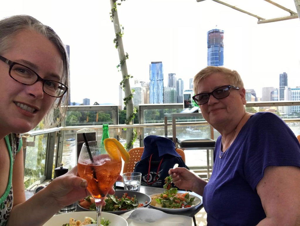 author and her mom in Brisbane