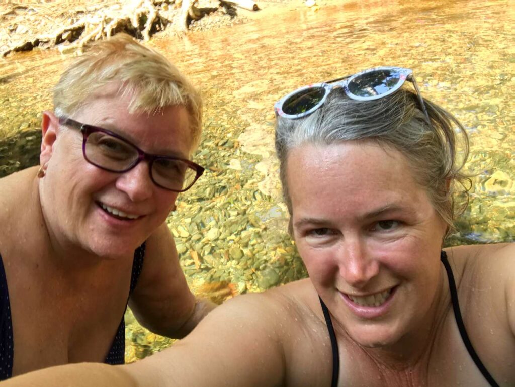 author and her mother in Australia