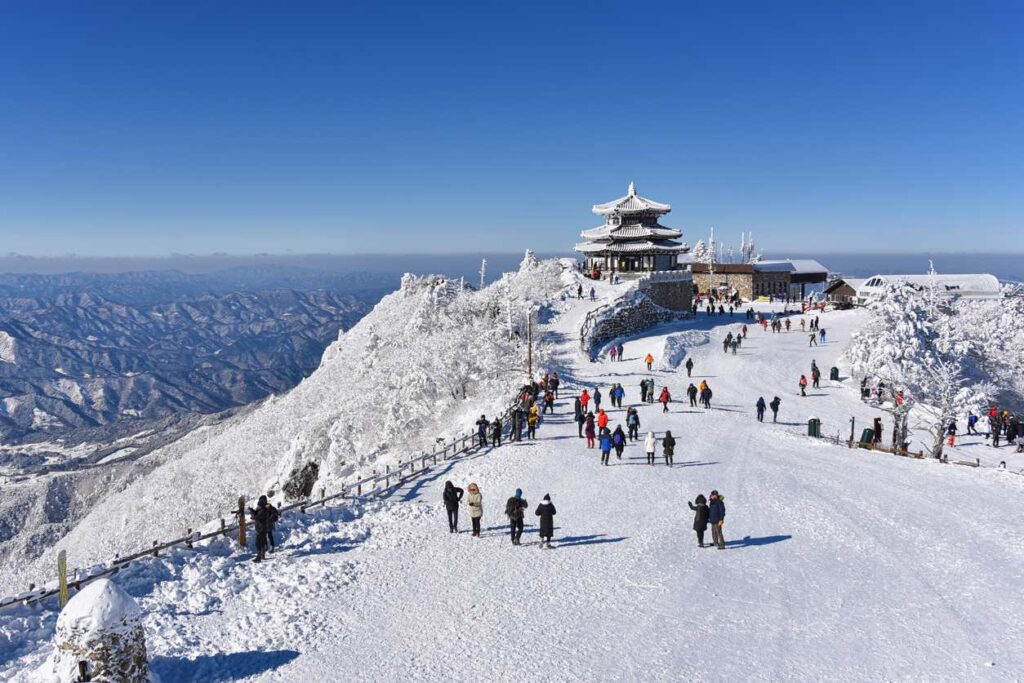 snowy mountain in South Korea