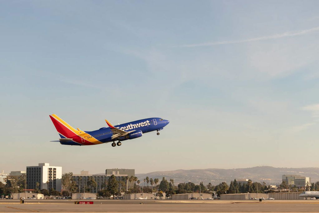 SWA plane taking off