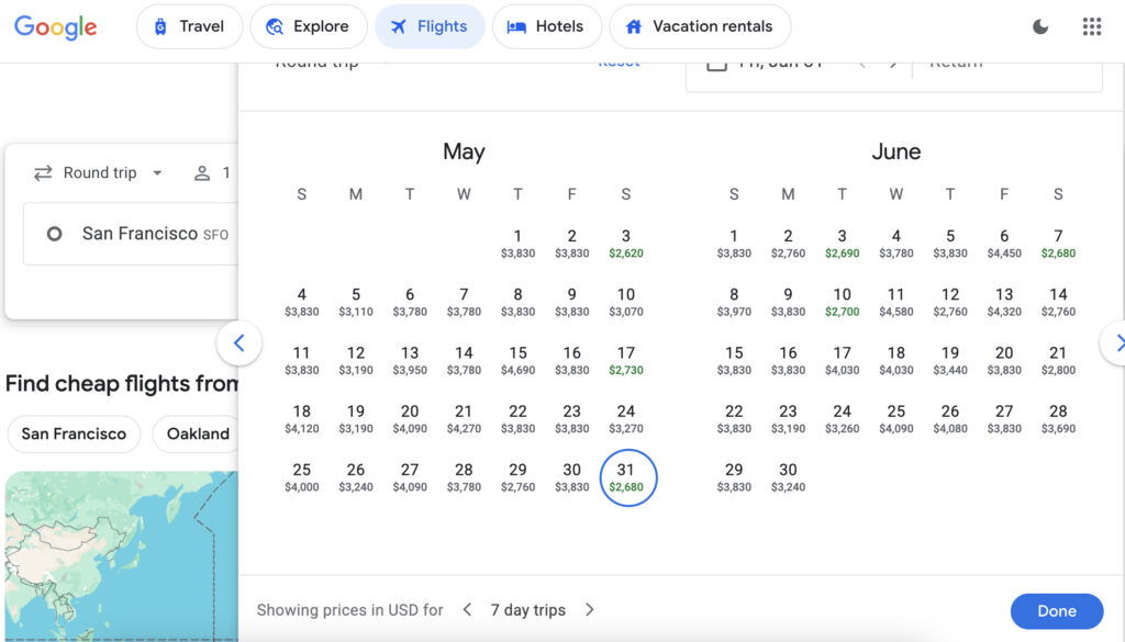 google flights