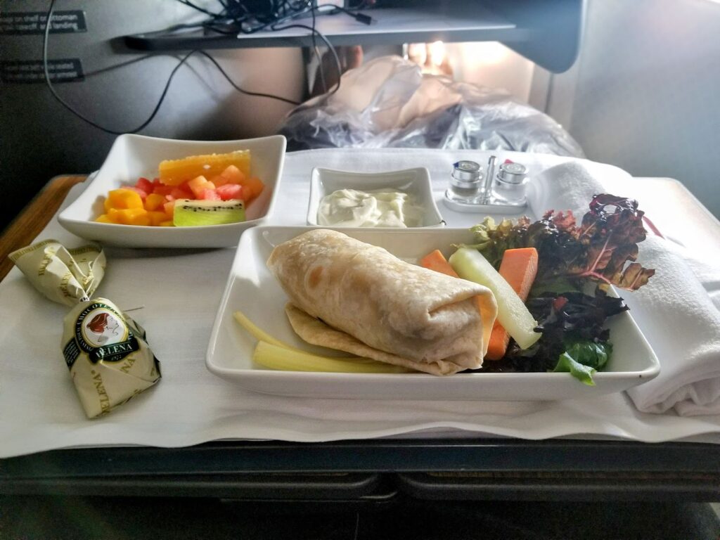 AA business class meal