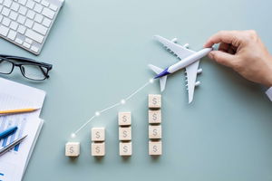 model plane and dollar blocks